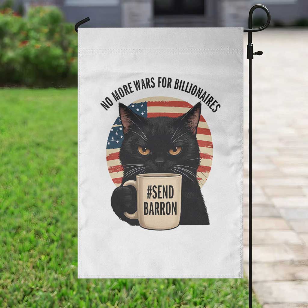 Send Barron Meme Garden Flag Funny Cat Sarcastic Political