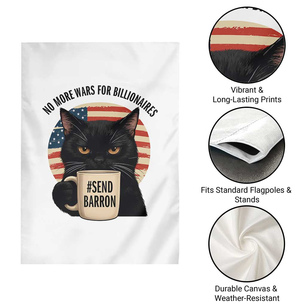 Send Barron Meme Garden Flag Funny Cat Sarcastic Political