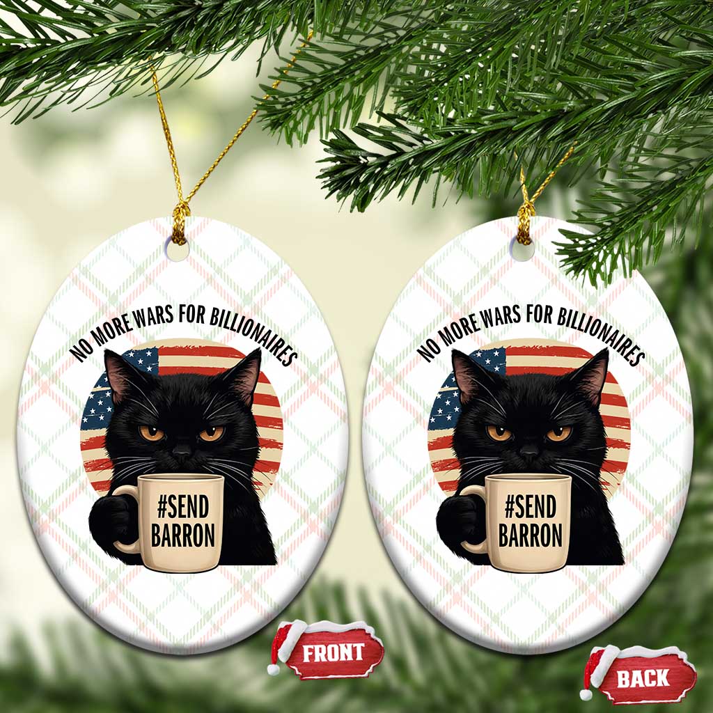 Send Barron Meme Ceramic Ornament Funny Cat Sarcastic Political