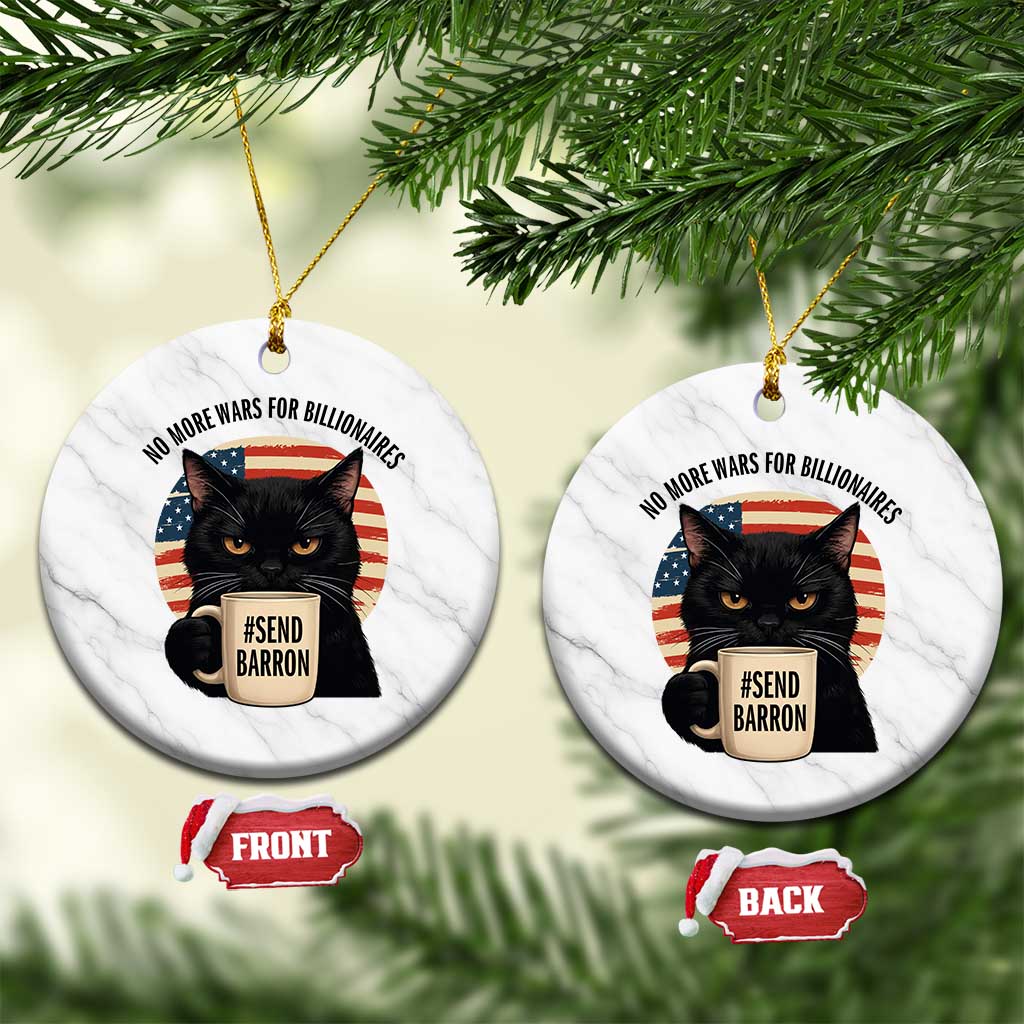 Send Barron Meme Ceramic Ornament Funny Cat Sarcastic Political