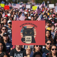 Send Barron Meme Protest Sign Funny Cat Sarcastic Political