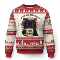 Send Barron Meme Ugly Christmas Sweater Funny Cat Sarcastic Political