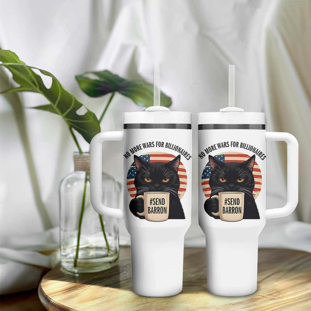 Send Barron Meme Tumbler With Handle Funny Cat Sarcastic Political
