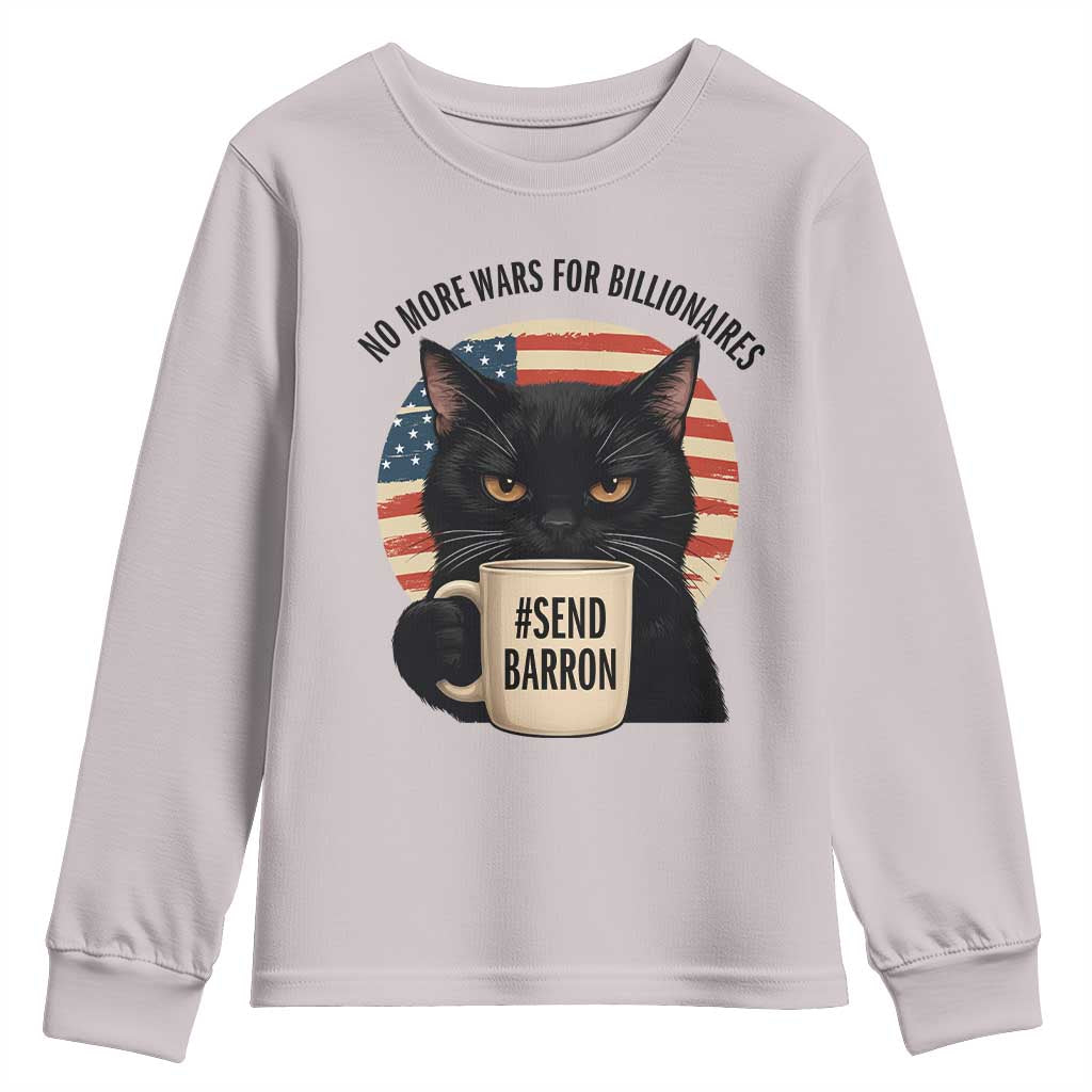 Send Barron Meme Youth Sweatshirt Funny Cat Sarcastic Political
