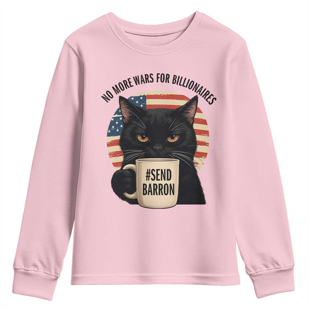 Send Barron Meme Youth Sweatshirt Funny Cat Sarcastic Political