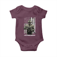Send Barron Baby Onesie Sarcastic Political American Flag Camo Soldier