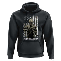 Send Barron Hoodie Sarcastic Political American Flag Camo Soldier