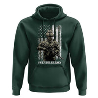 Send Barron Hoodie Sarcastic Political American Flag Camo Soldier