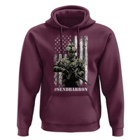 Send Barron Hoodie Sarcastic Political American Flag Camo Soldier