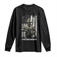 Send Barron Long Sleeve Shirt Sarcastic Political American Flag Camo Soldier