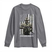Send Barron Long Sleeve Shirt Sarcastic Political American Flag Camo Soldier