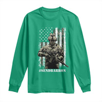Send Barron Long Sleeve Shirt Sarcastic Political American Flag Camo Soldier
