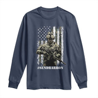 Send Barron Long Sleeve Shirt Sarcastic Political American Flag Camo Soldier