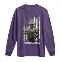 Send Barron Long Sleeve Shirt Sarcastic Political American Flag Camo Soldier