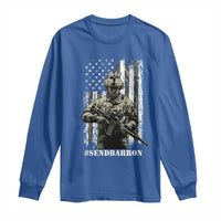Send Barron Long Sleeve Shirt Sarcastic Political American Flag Camo Soldier