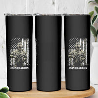 Send Barron Skinny Tumbler Sarcastic Political American Flag Camo Soldier