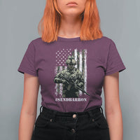 Send Barron T Shirt For Women Sarcastic Political American Flag Camo Soldier