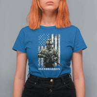 Send Barron T Shirt For Women Sarcastic Political American Flag Camo Soldier