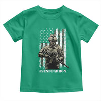 Send Barron Toddler T Shirt Sarcastic Political American Flag Camo Soldier