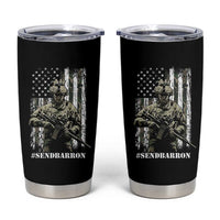 Send Barron Tumbler Cup Sarcastic Political American Flag Camo Soldier