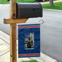 Send Barron Garden Flag Sarcastic Political American Flag Camo Soldier