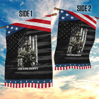 Send Barron Garden Flag Sarcastic Political American Flag Camo Soldier