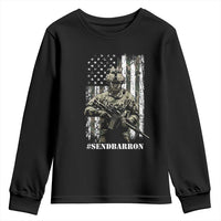 Send Barron Youth Sweatshirt Sarcastic Political American Flag Camo Soldier