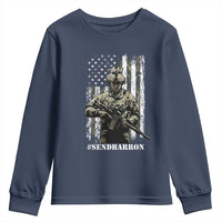 Send Barron Youth Sweatshirt Sarcastic Political American Flag Camo Soldier