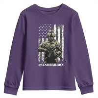 Send Barron Youth Sweatshirt Sarcastic Political American Flag Camo Soldier