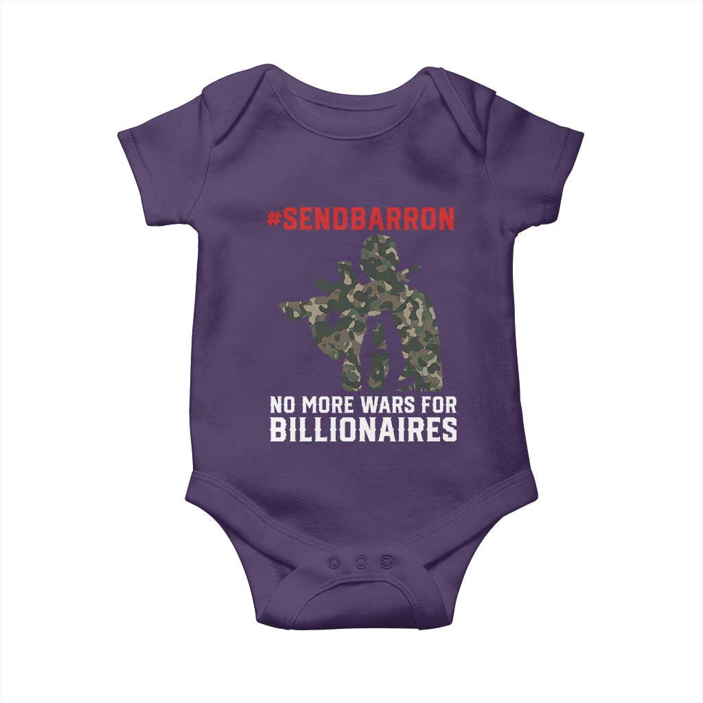 Send Barron Baby Onesie No More Wars For Billionaires