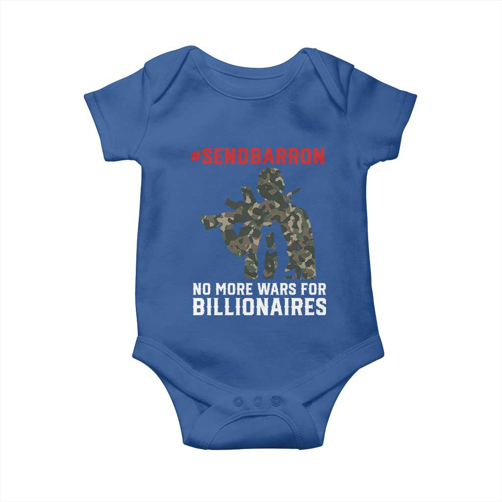 Send Barron Baby Onesie No More Wars For Billionaires