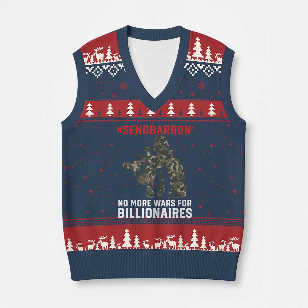 Send Barron V-Neck Knit Sweater Vest No More Wars For Billionaires