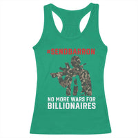 Send Barron Racerback Tank Top No More Wars For Billionaires