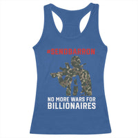 Send Barron Racerback Tank Top No More Wars For Billionaires
