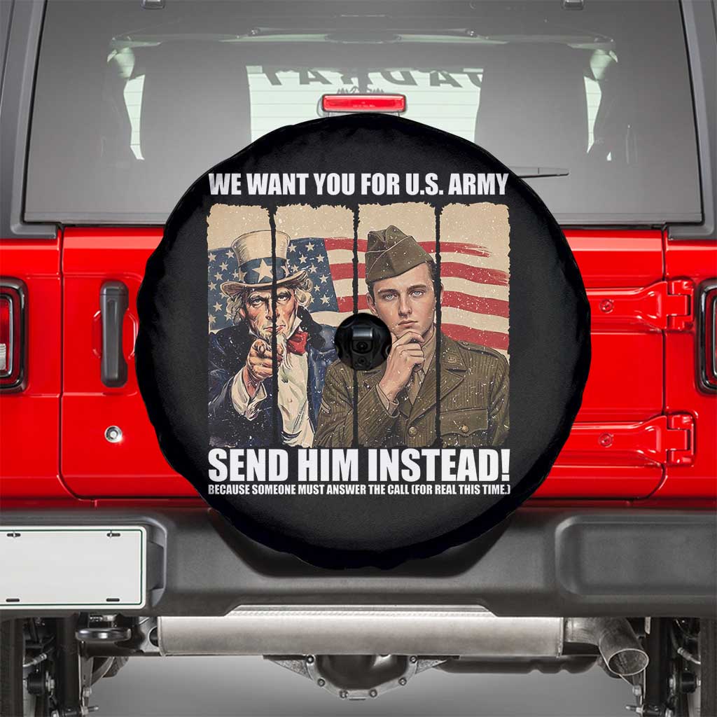 Send Barron Spare Tire Cover We Want You For US Army