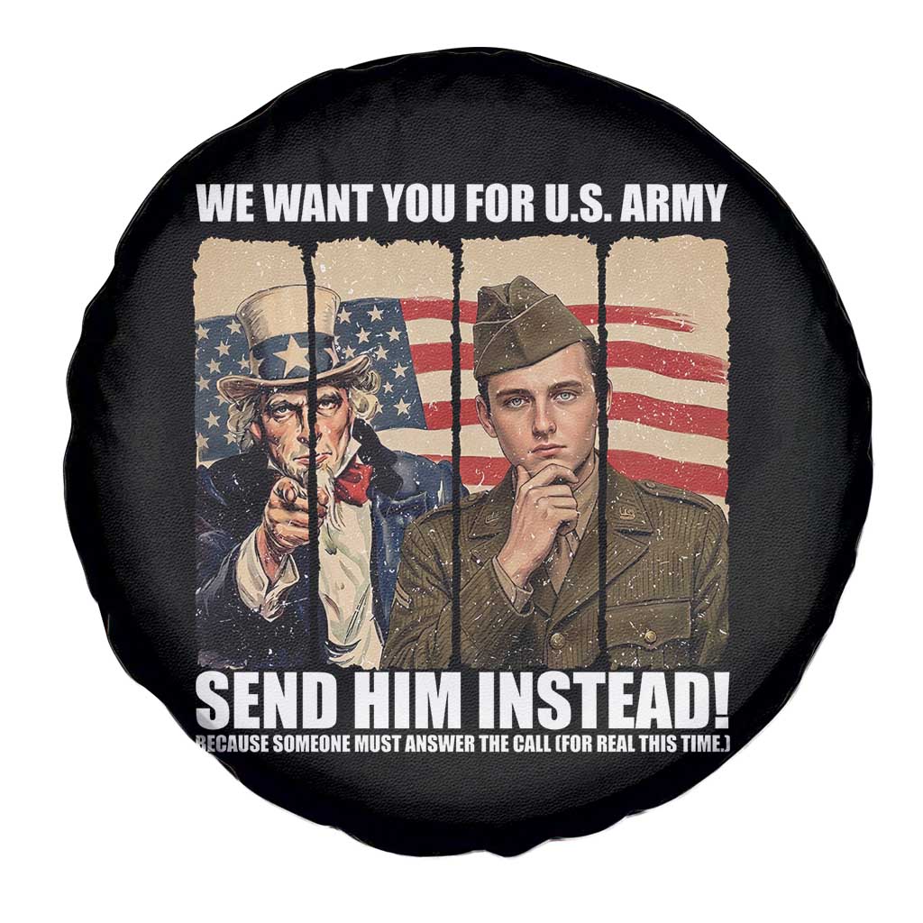 Send Barron Spare Tire Cover We Want You For US Army