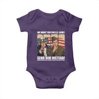 Send Barron Baby Onesie We Want You For US Army