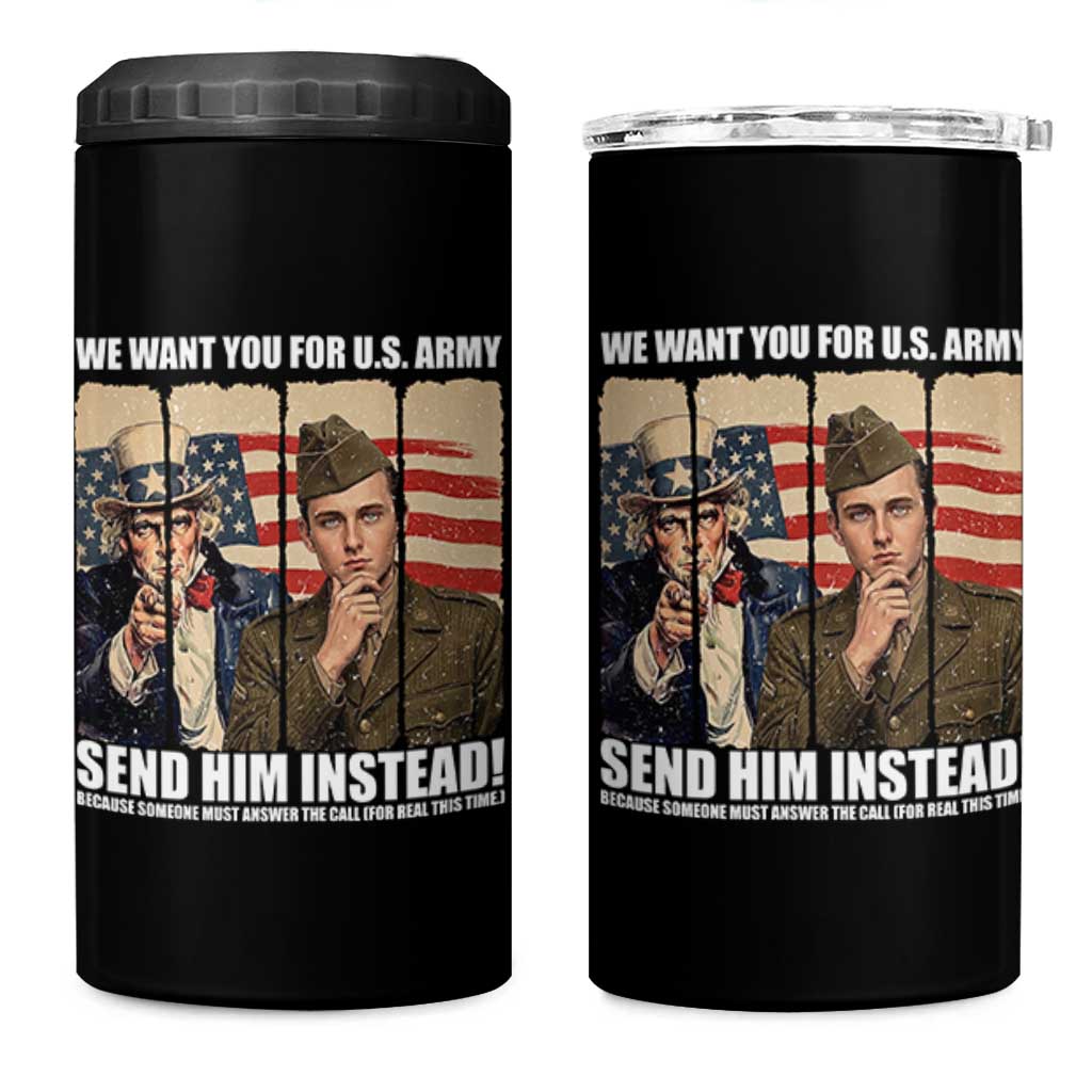 Send Barron 4 in 1 Can Cooler Tumbler We Want You For US Army
