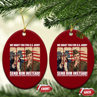 Send Barron Ceramic Ornament We Want You For US Army