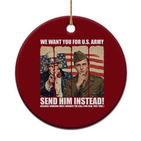 Send Barron Ceramic Ornament We Want You For US Army