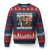 Send Barron Ugly Christmas Sweater We Want You For US Army