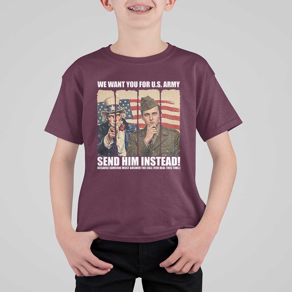 Send Barron T Shirt For Kid We Want You For US Army
