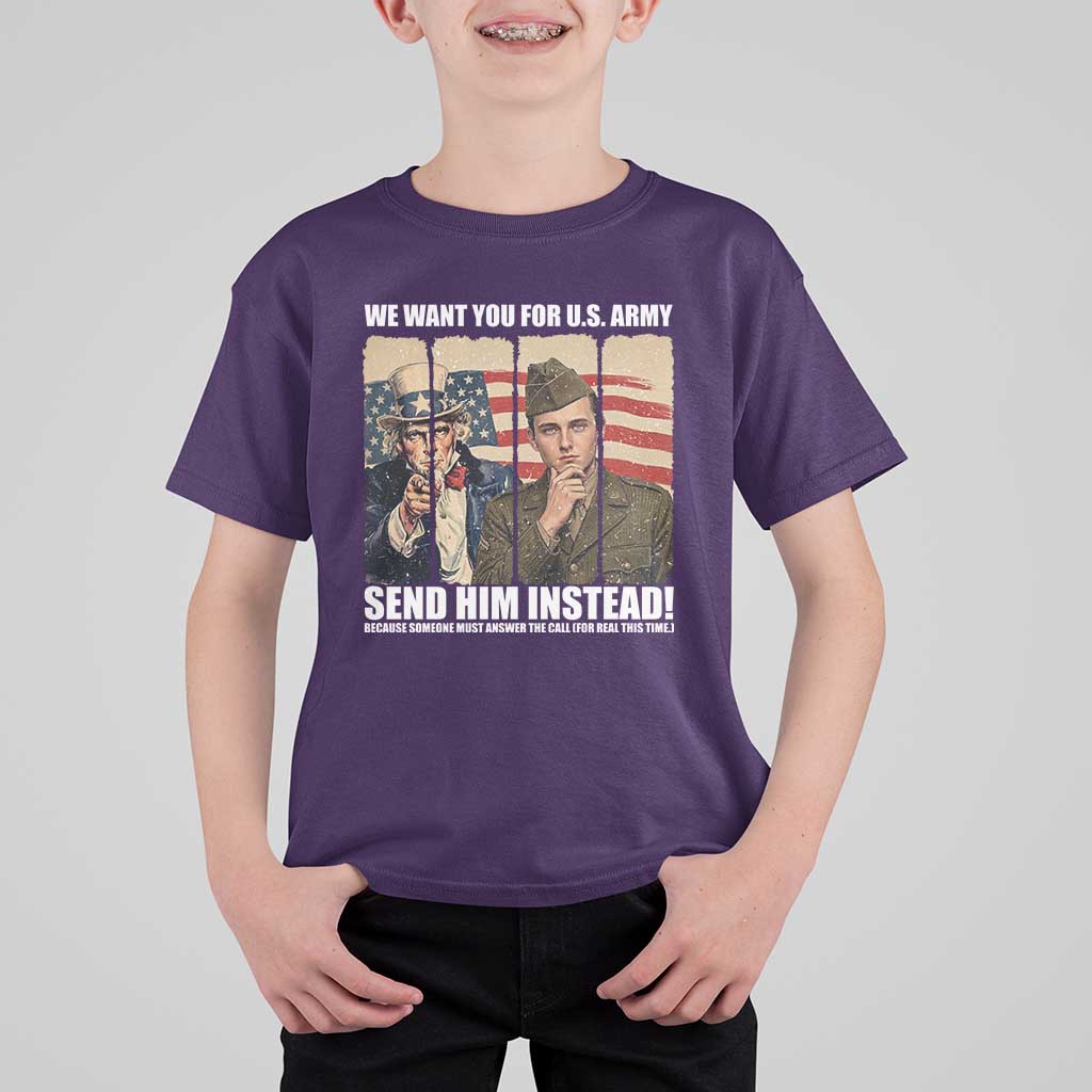 Send Barron T Shirt For Kid We Want You For US Army