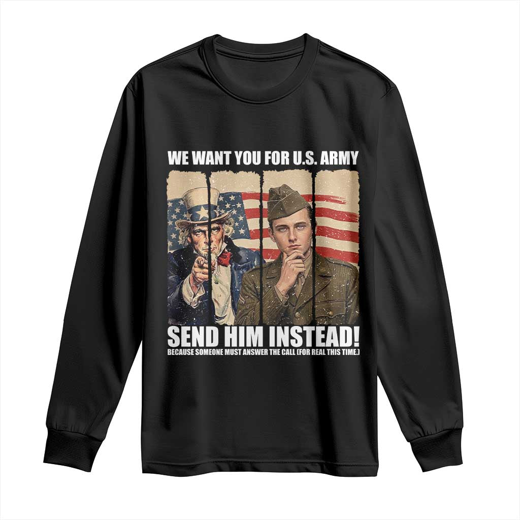 Send Barron Long Sleeve Shirt We Want You For US Army