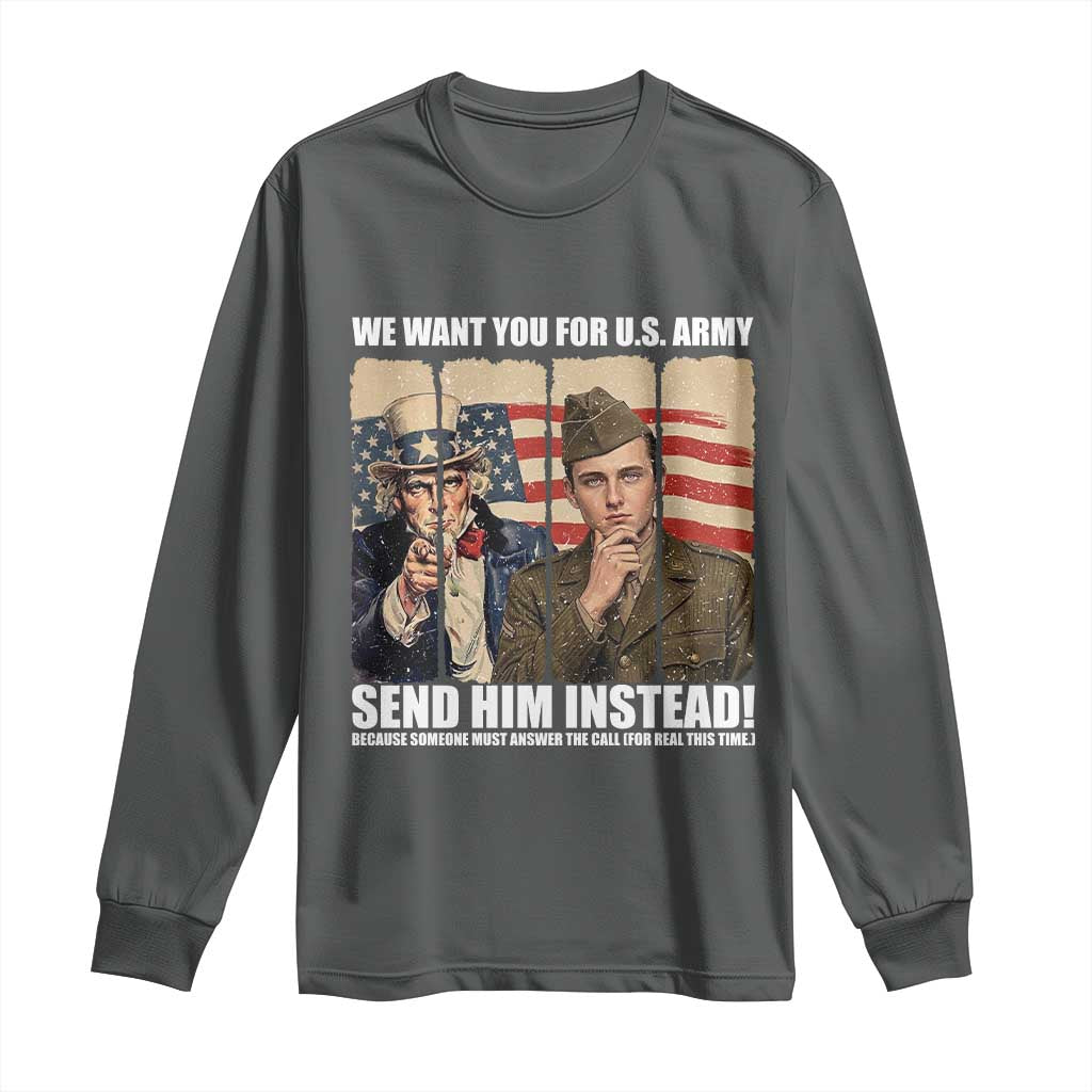 Send Barron Long Sleeve Shirt We Want You For US Army