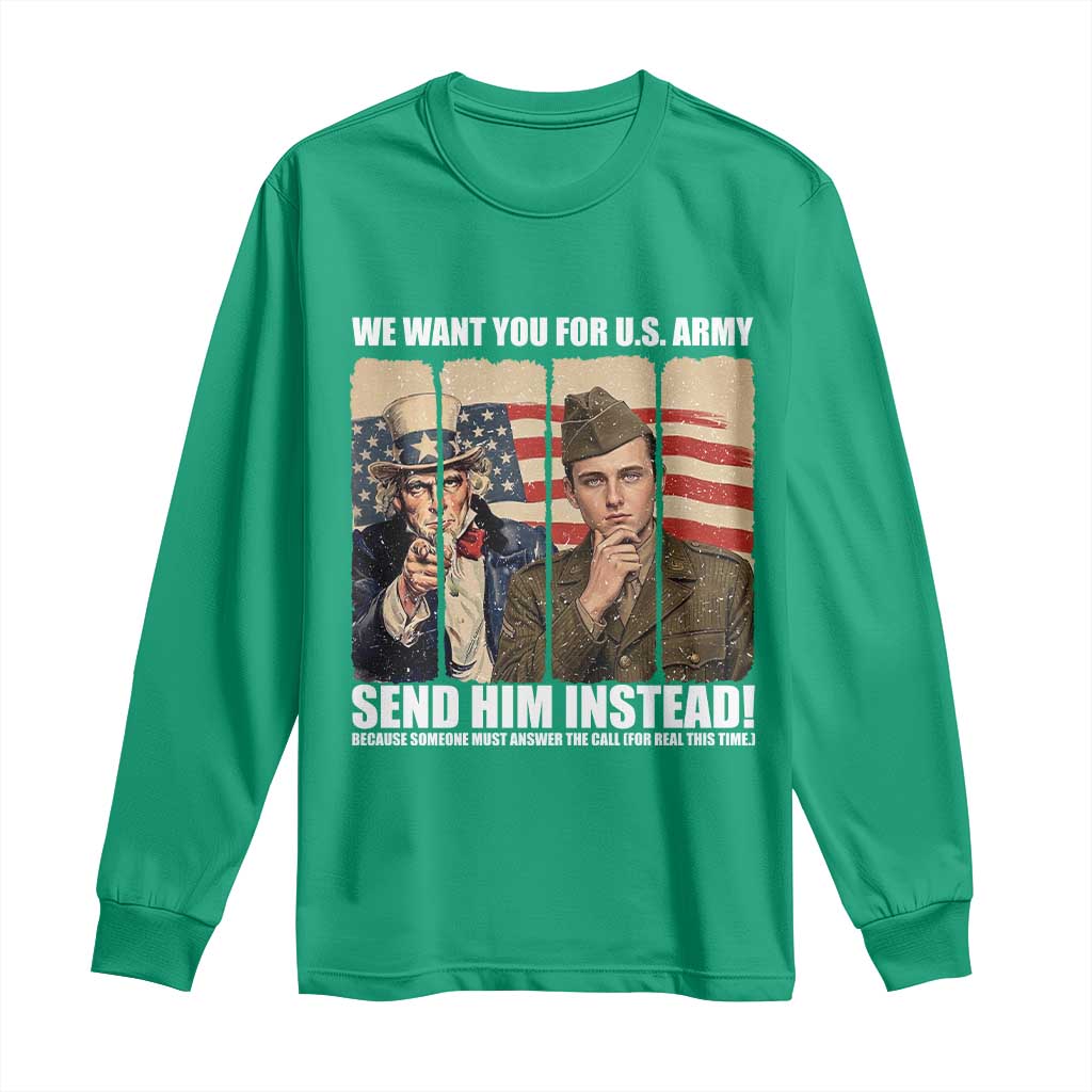 Send Barron Long Sleeve Shirt We Want You For US Army