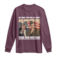 Send Barron Long Sleeve Shirt We Want You For US Army