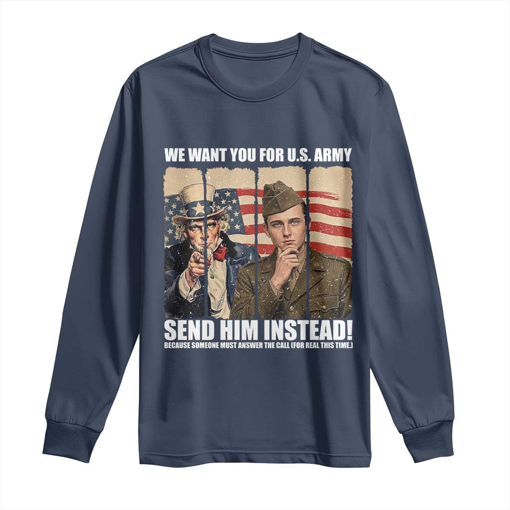 Send Barron Long Sleeve Shirt We Want You For US Army
