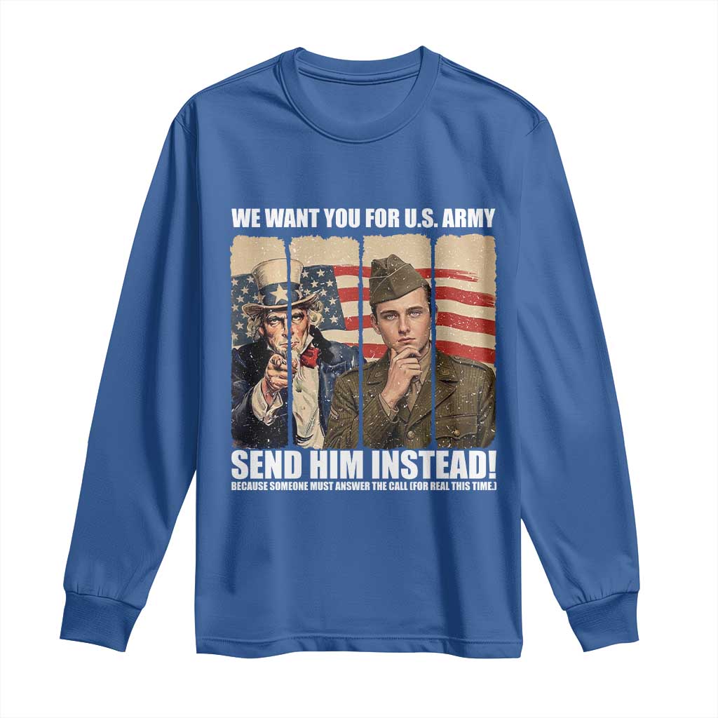 Send Barron Long Sleeve Shirt We Want You For US Army