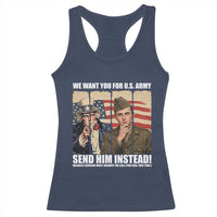 Send Barron Racerback Tank Top We Want You For US Army